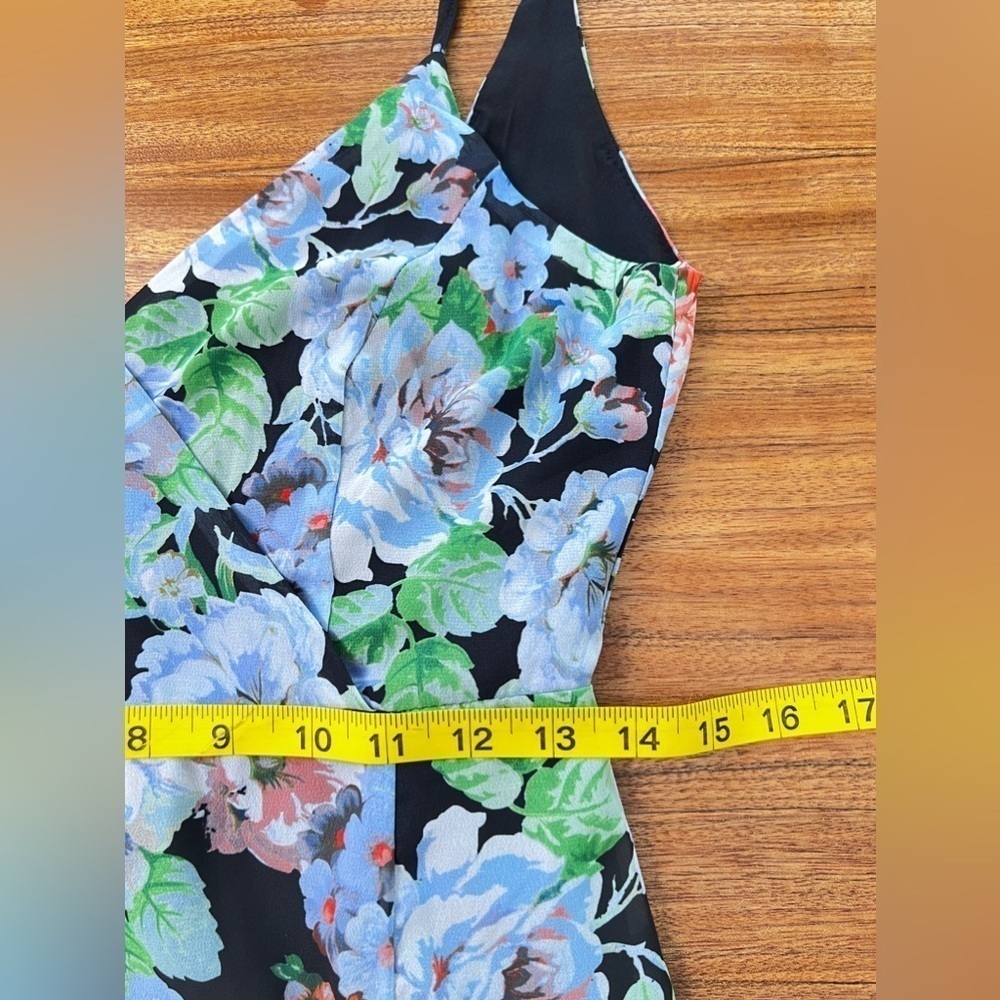 Lulus Effortless Energy Floral Multi Print Asymmetrical Maxi Dress size small - Picture 12 of 13